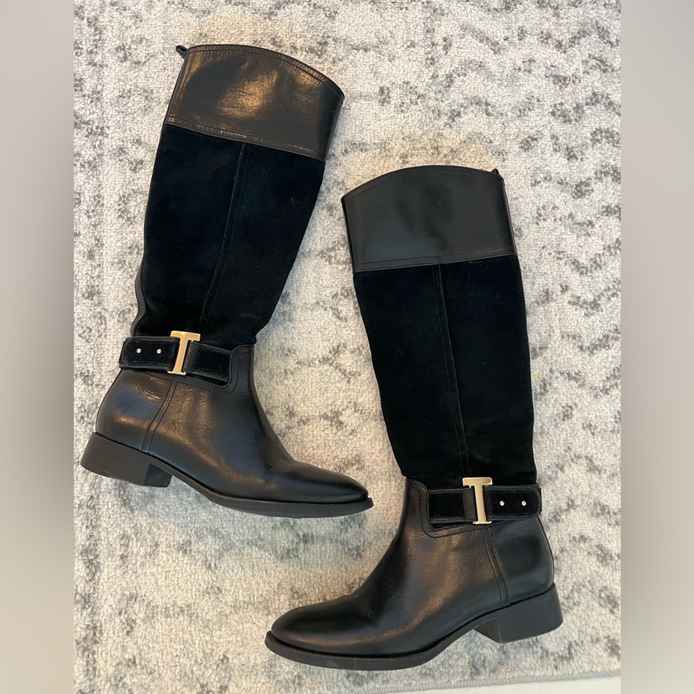 Tory burch leather and suede boots